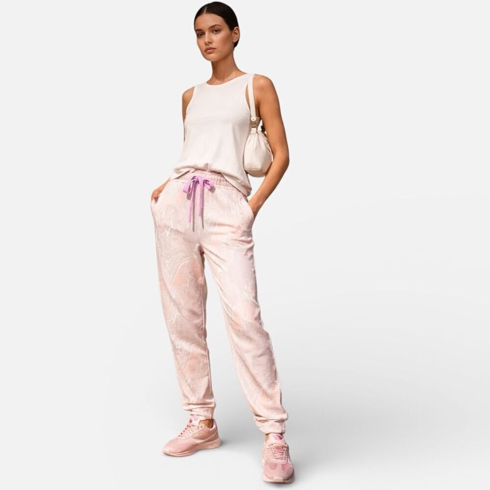 The Upside Long Island Pink Marbled Joggers Track Pants Cotton Size M, New